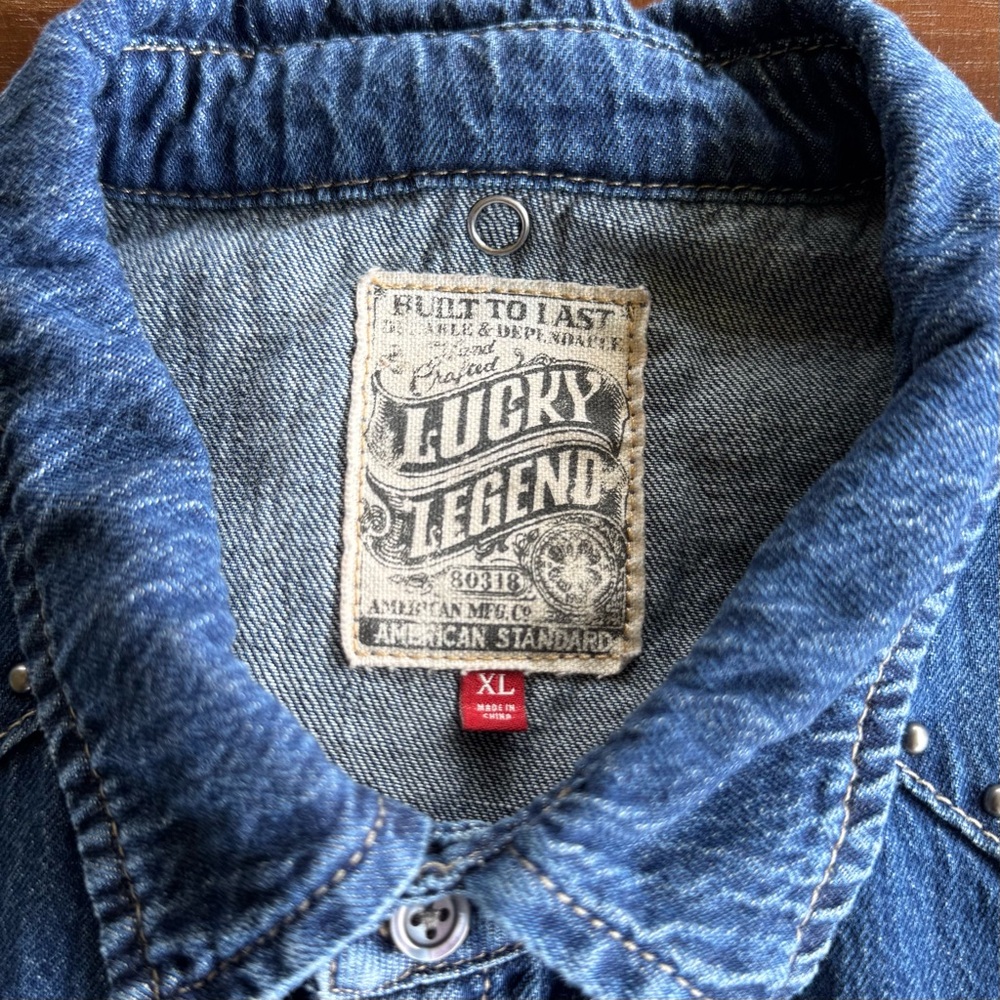 Lucky Brand Lucky Legend Gold Rush Saloon Long Sleeve Shirt, Size XL - Picture 3 of 7